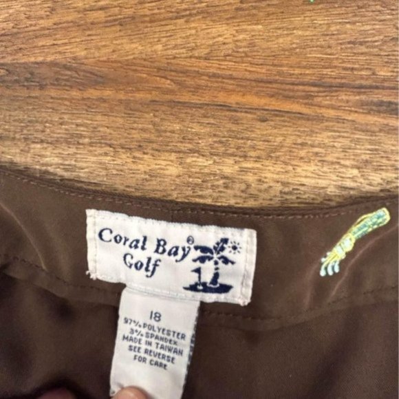 Womans CORAL BAY GOLF SHORTS. Size 18. Pockets! Poly/spandex blend. Stunning! - Picture 5 of 10
